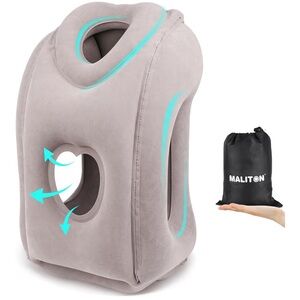 Inflatable Travel Pillow Gray